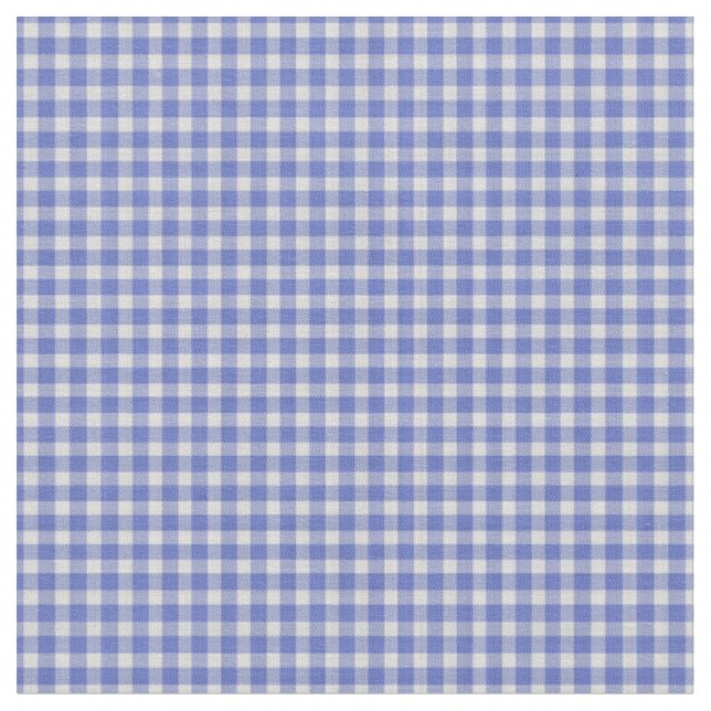 Tela Clásico Cuadro de Gingan Azul Real (De cerca)