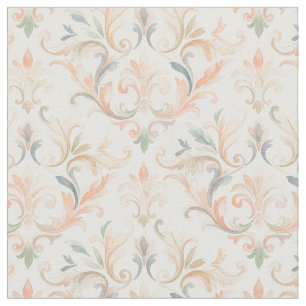 Tela Clásico Damask Antiguo Pastel MH26
