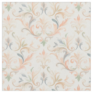 Tela Clásico Damask Antiguo Pastel MH26