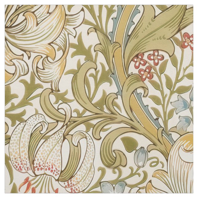 Tela Clásico Lirio Dorado William Morris (Retal)