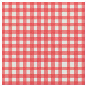 Tela Clásico Red Checkeó Gingham para las tapas de enla