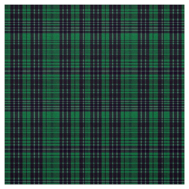 Tela Classic Green Checkered Polyester Poplin Fabric (Retal)