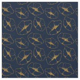 Tela Classic Navy Blue and Gold Fabric Seamless Pattern