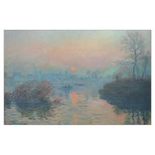 Tela Claude Monet - Atardecer en el Sena en Lavacourt