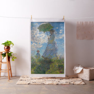 Tela Claude Monet - El Paseo, Mujer con un Paraguas