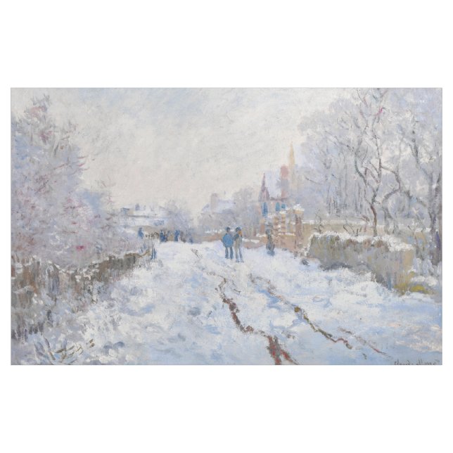Tela Claude Monet - Escena de nieve en Argentina (Yarda)