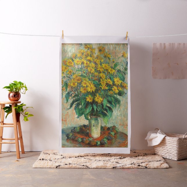 Tela Claude Monet - Flores de alcachofa de Jerusalén (In Situ)