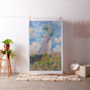 Tela Claude Monet - Mujer con Parasol a la izquierda