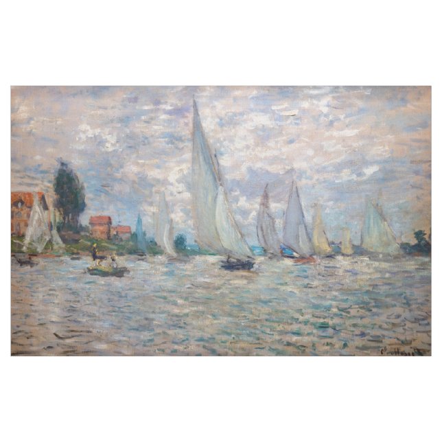 Tela Claude Monet - Regata de barcos en Argenteuil (Yarda)