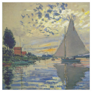 Tela Claude Monet - Velero en Le Petit-Gennevilliers