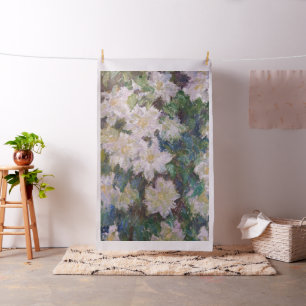 Tela Claude Monet - White Clematis