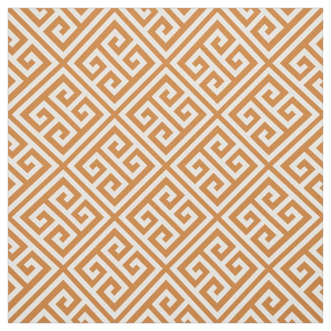 Tela Clave griega Naranja quemada (Retal)