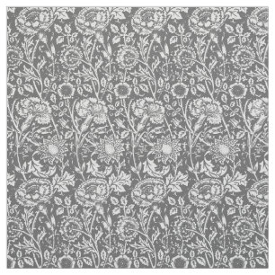 Tela Clavel Art Nouveau Damask, Gris