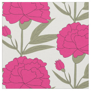 Tela Claveles rosados