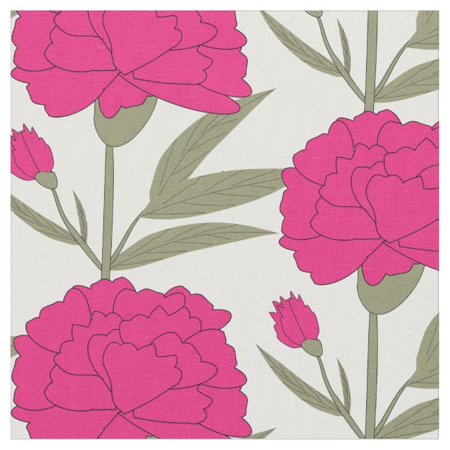 Tela Claveles rosados (De cerca)