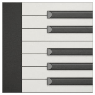 Tela Claves de piano a gran escala en negro