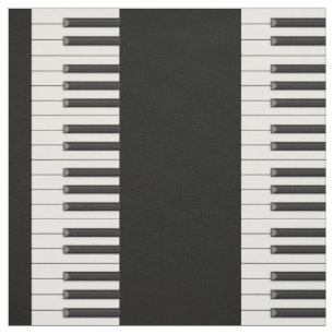 Tela Claves de piano a pequeña escala en negro