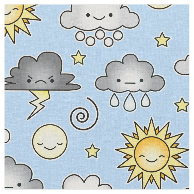 Tela Clima de nubes climáticas de Kawaii (De cerca)