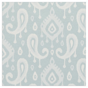 Tela Cloud Blue Ikat Paisley