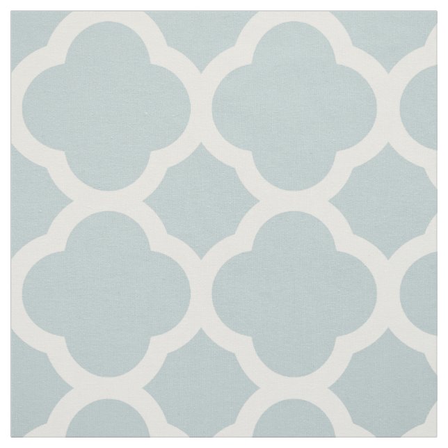Tela Cloud Blue Modern Quatrefoil a gran escala (Retal)