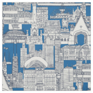 Tela Cobalto azul turquesa de Chicago