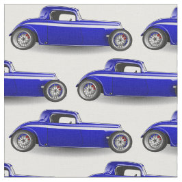 Tela Coche de carreras azul clásico