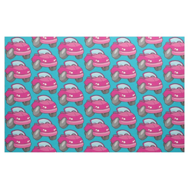 Tela Coche Personalizado rosa ("Cuarto gordo" (fat quarter))