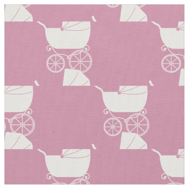Tela Cochecito de Bebé Vintage Rosa (De cerca)