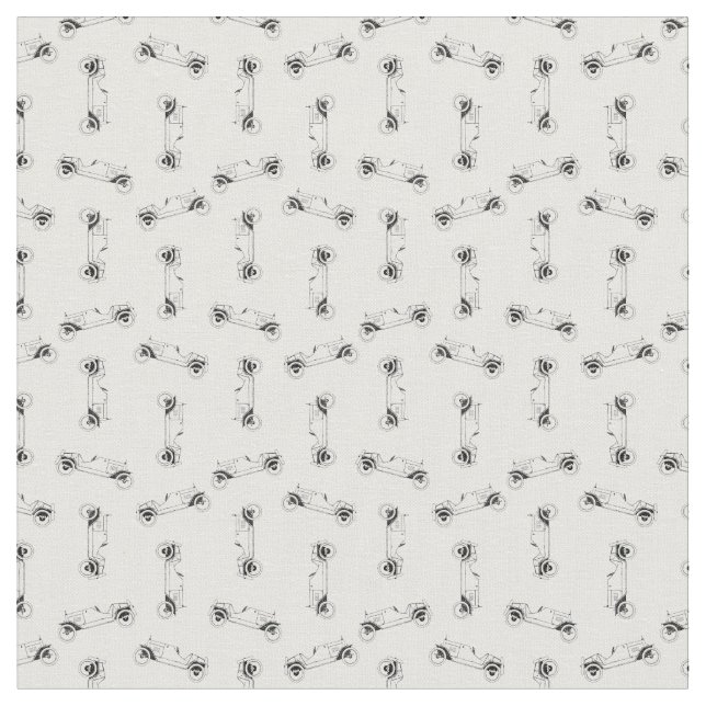 Tela Coches antiguos PERSONALIZADO de patrón de impresi (De cerca)