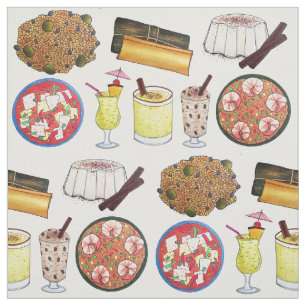 Tela Cocina puertorriqueña Pasteles Arroz con Dulce