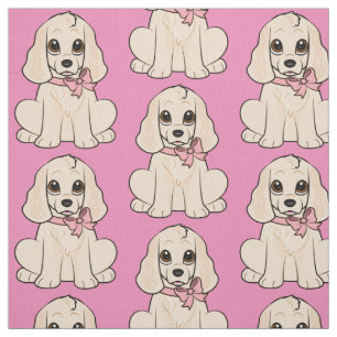 Tela Cocker spaniel en un arco