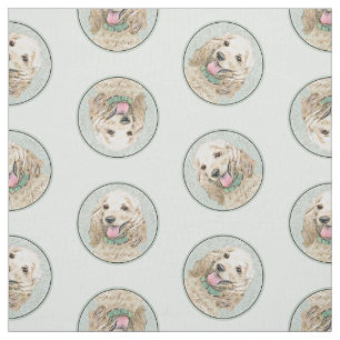 Tela Cocker Spaniel Pintura Buff Gold Original Dog Art