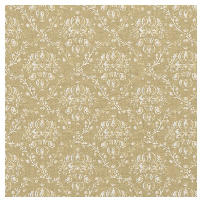 Tela Cocoa Brown Damask (De cerca)