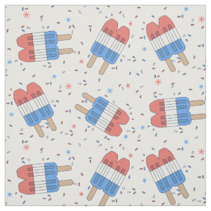 Tela cohetes patrióticos y rociadores azul rojo blanco