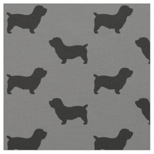 Tela Colas de siluetas de perro terrier