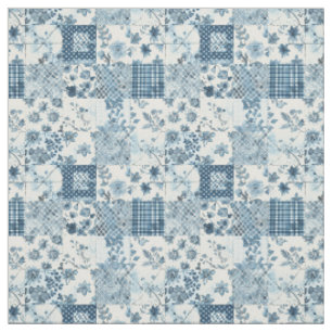 Tela Colcha de retazos azul vintage Cottagecore granja