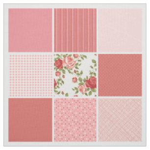 Tela Colcha Rosa Floral Vintage