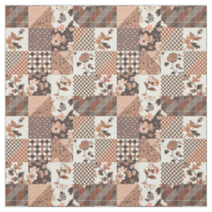 Tela Colcha Vintage Café con Parche de Cottagecore
