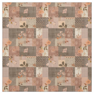 Tela Colcha Vintage Café con Parche de Cottagecore