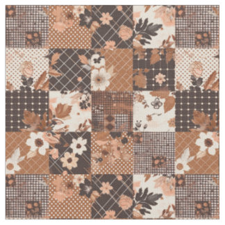 Tela Colcha Vintage Café con Parche de Cottagecore