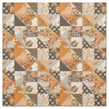 Colcha Vintage Cottagecore de Parche de Naranja Pa