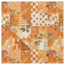 Colcha Vintage Cottagecore de Parche de Naranja Pa