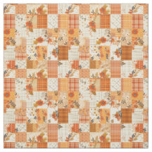 Colcha Vintage Cottagecore de Parche de Naranja Pa