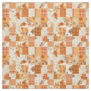 Tela Colcha Vintage Cottagecore de Parche de Naranja Pa