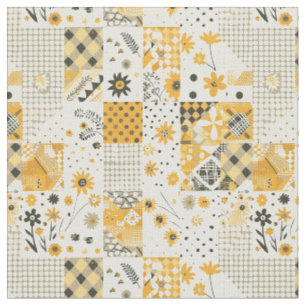 Tela Colcha Vintagea de Parche de Amarillo Pastel