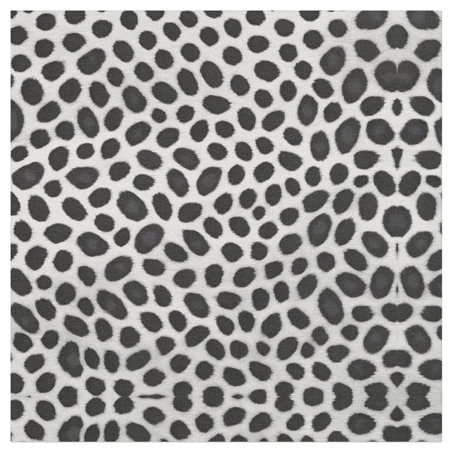 Tela Colección de lujo moderna de Leopardo Blanco (De cerca)
