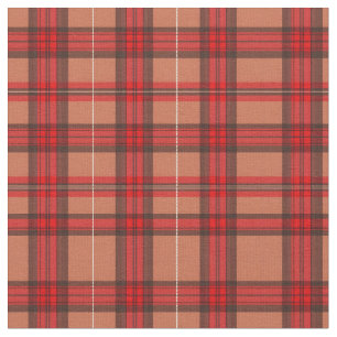 Tela Colección Trendy Tartan de Plantas Rojas Tradicion