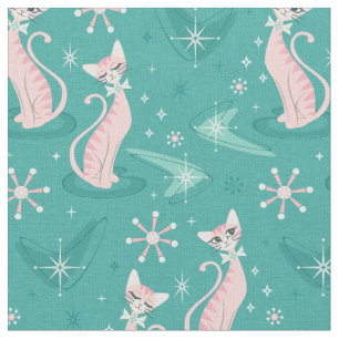Tela Colectivos Kitsch Kitten - Gatos Pink Tabby