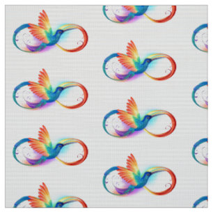 Tela Colibrí arcoiris con símbolo Infinity