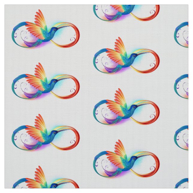 Tela Colibrí arcoiris con símbolo Infinity (Retal)